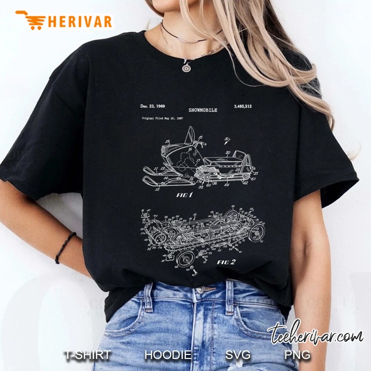 Vintage Snowmobile Blueprin - Extreme Snow Sled Tee Ladies Tee