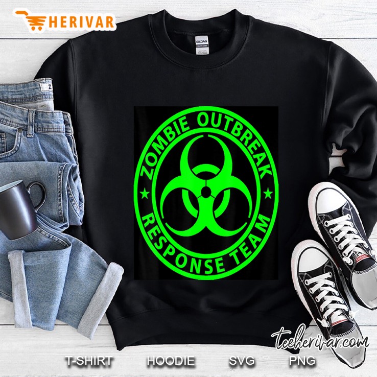 Zombie Outbreak Response Team Sign Undead Fantasy Horror Sweatshirt