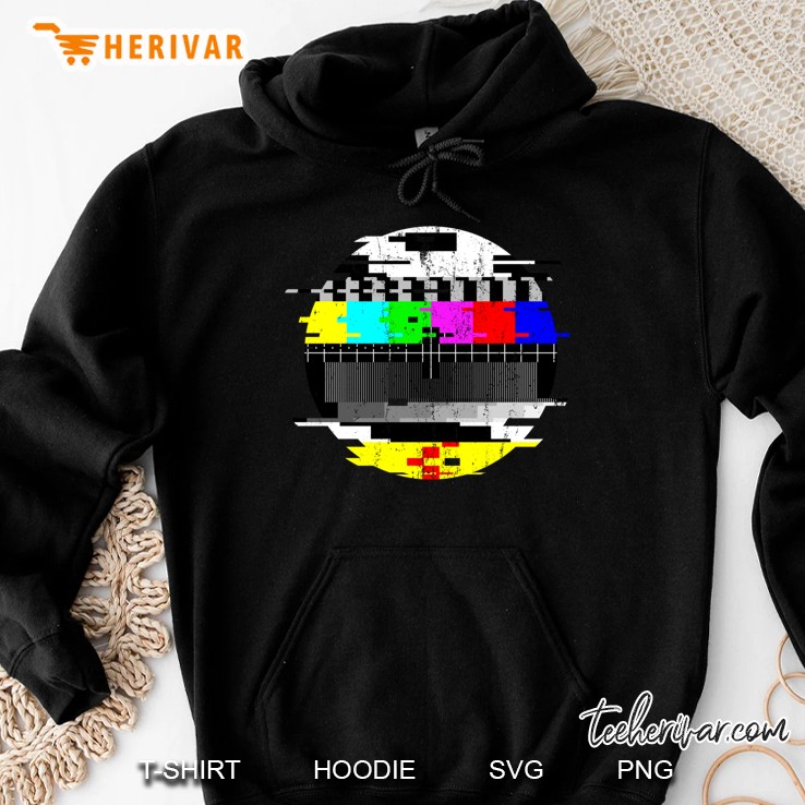 Vintage Glitched Tv Test Pattern Graphic Classic Hoodie