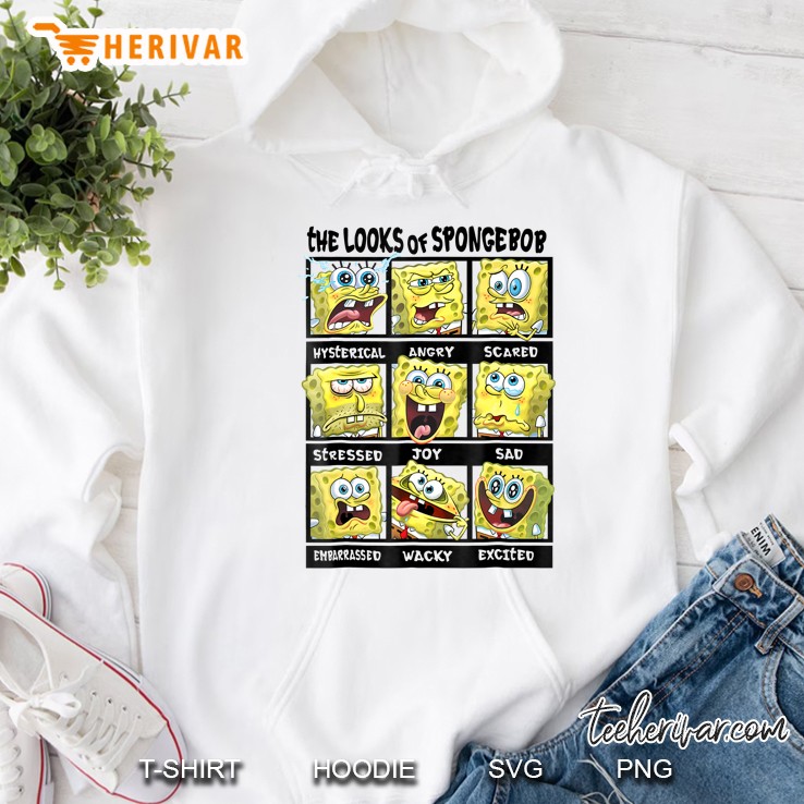Spongebob Squarepants Multiple Looks & Emotions Hoodie