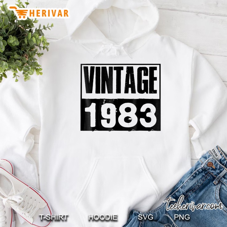 Vintage Retro 1983 35Th Birthday 35 Years Old Gift Hoodie