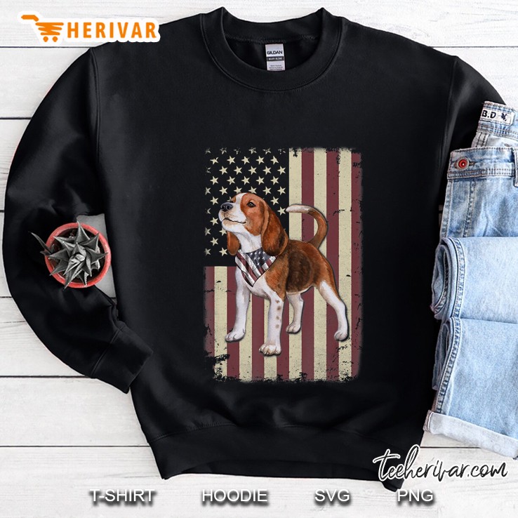 Beagle American Flag Bandana Patriotic 4Th Of July Tshirt Mugs