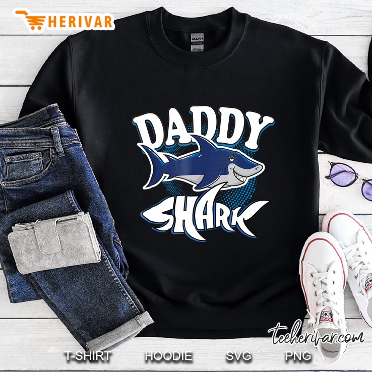 Funny Daddy Shark Shirt Funny Shark Gift Tshirt Dad Birthday Sweatshirt