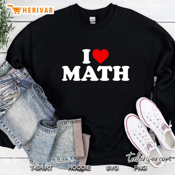 I Love Math - Heart Mugs