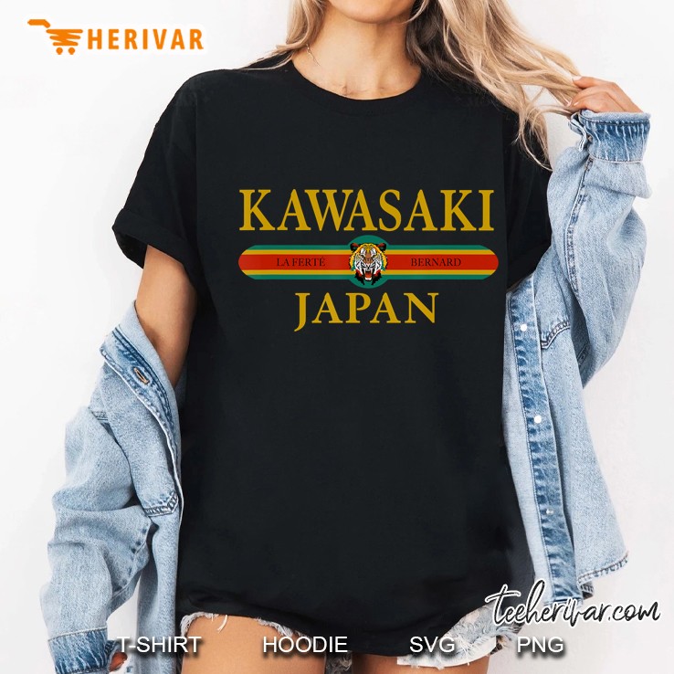 Kawasaki City Japan - Japanese Tiger Face - Vintage Kawasaki Ladies Tee