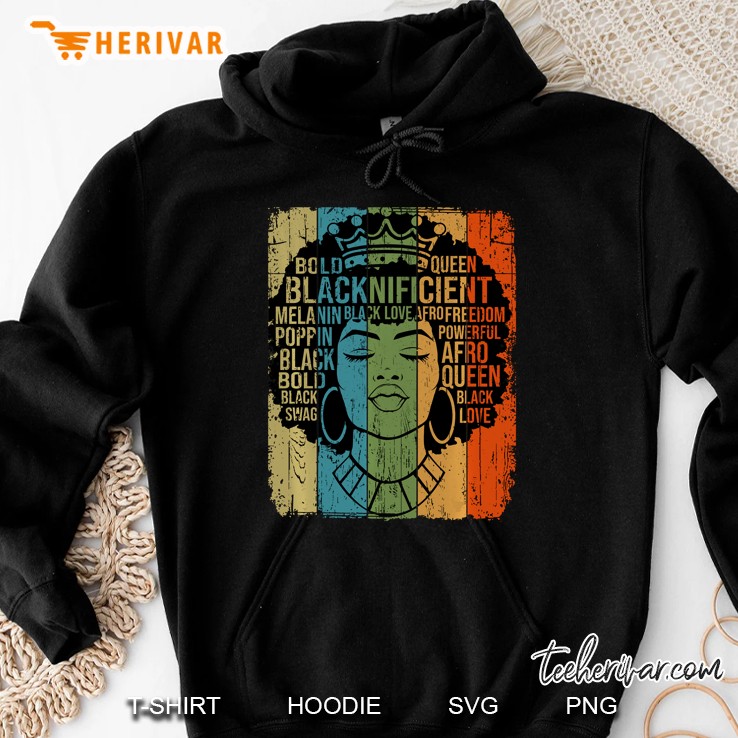 Melanin Queen - African American Black Women Afro Hoodie
