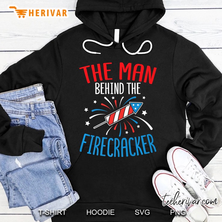 Mens Funny 4Th Of July Baby Shower The Man Behind The Firecracker Premium Hoodie
