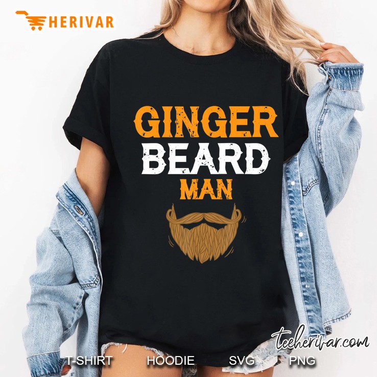 Mens Funny Ginger Beard Tee For Beard Men Gift Ladies Tee