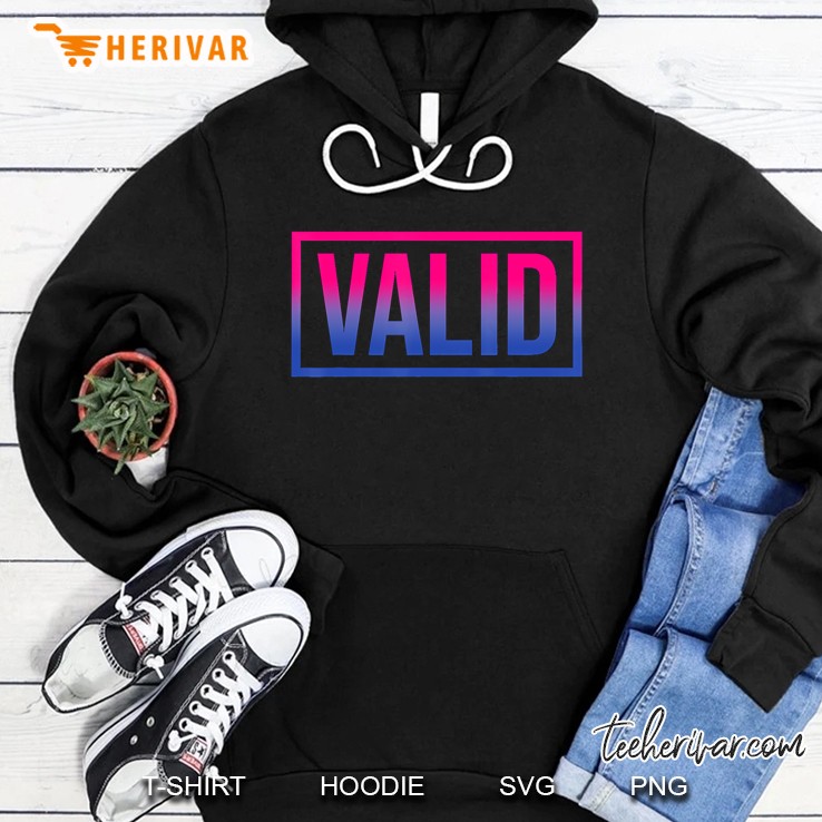 Valid Bisexual Pride Proud Flag Colors Lgbt - Bi Gift Idea Hoodie