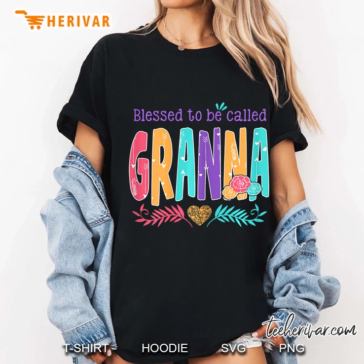 Womens Blessed To Be Called Granna Gift Mother Day Ladies Tee