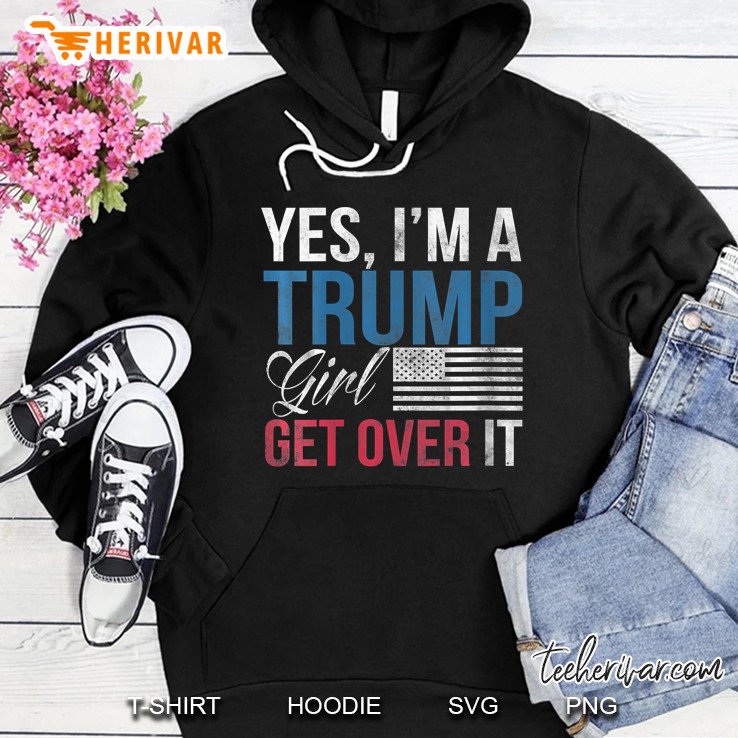 Womens Yes, I Am A Trump Girl Get Over It Trump 2020 V-Neck Mugs