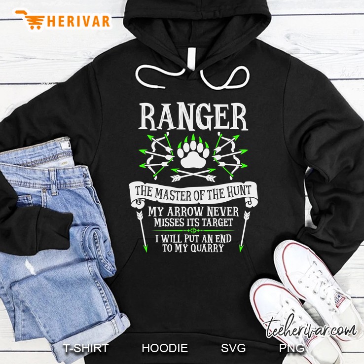 Ranger, The Master Of The Hunt - Dungeons & Dragons (White Text) Hoodie