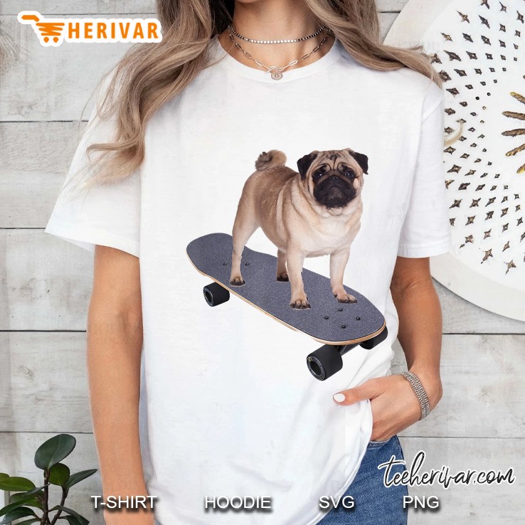 Animals On Skateboards Skateboard Pug Hoodie