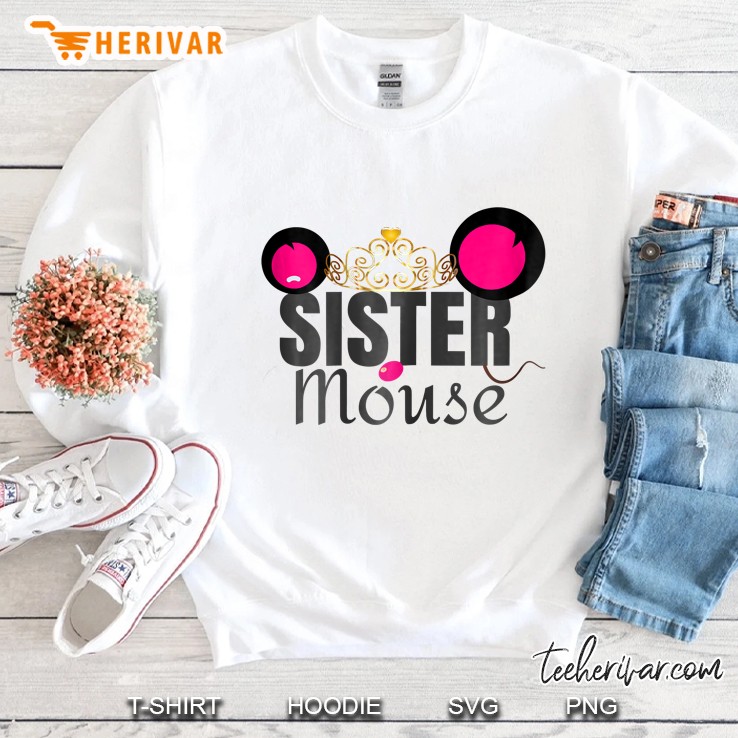 Cute Sister Mouse Shirt Birthday Party Girls Outfit Gift Sweatshirt