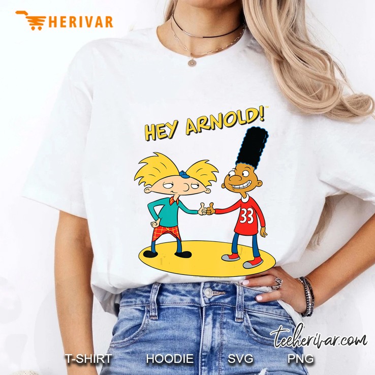 Hey Arnold Characters Handshake Ladies Tee