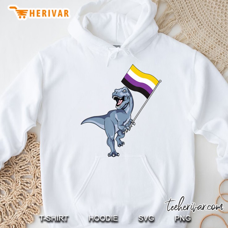 Nonbinary Flag Dinosaur Trex Demi Pride Lgbt Agender Pronoun Mugs