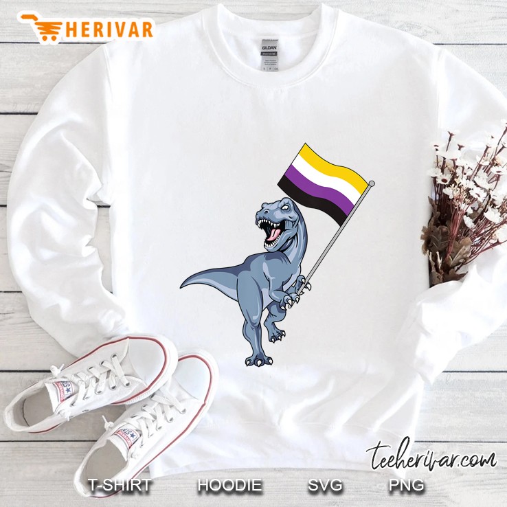 Nonbinary Flag Dinosaur Trex Demi Pride Lgbt Agender Pronoun Mugs