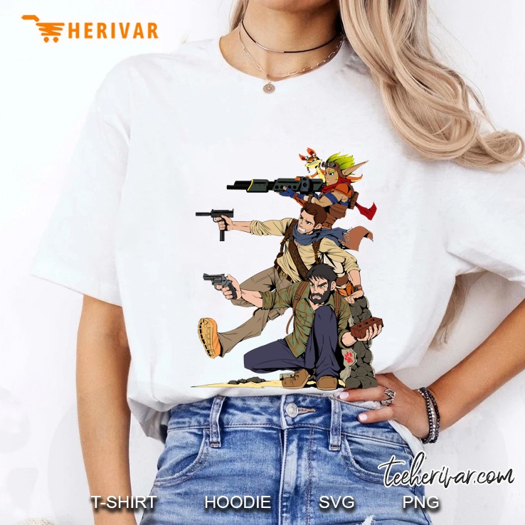 Naughty Dog - Drake, Joel, Jak Ladies Tee