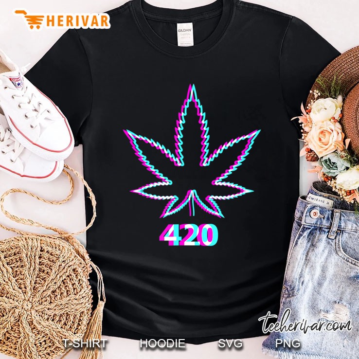 420 Weed Cannabis Marihuana - Optische Täuschung Shirt