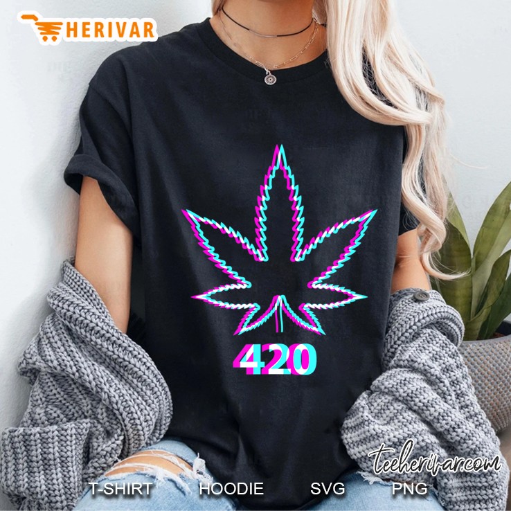 420 Weed Cannabis Marihuana - Optische Täuschung Hoodie