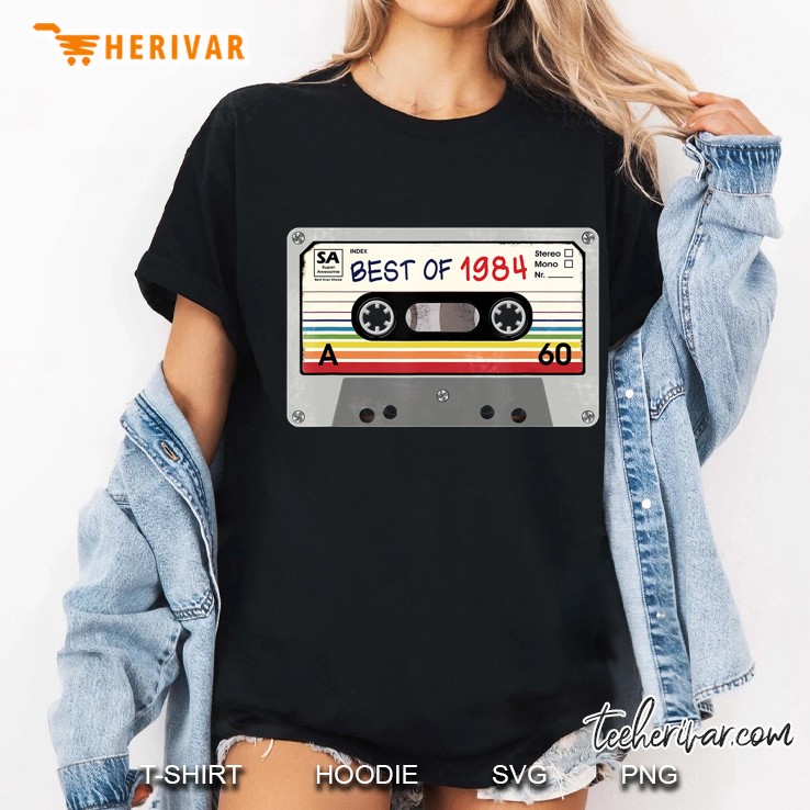 Best Of 1984 36Th Birthday Gift Men Women Cassette Graphic Hoodie