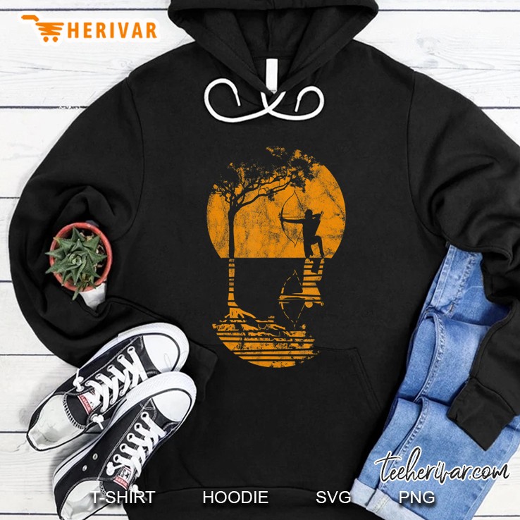 Bogenschütze Sonnenuntergang Hoodie