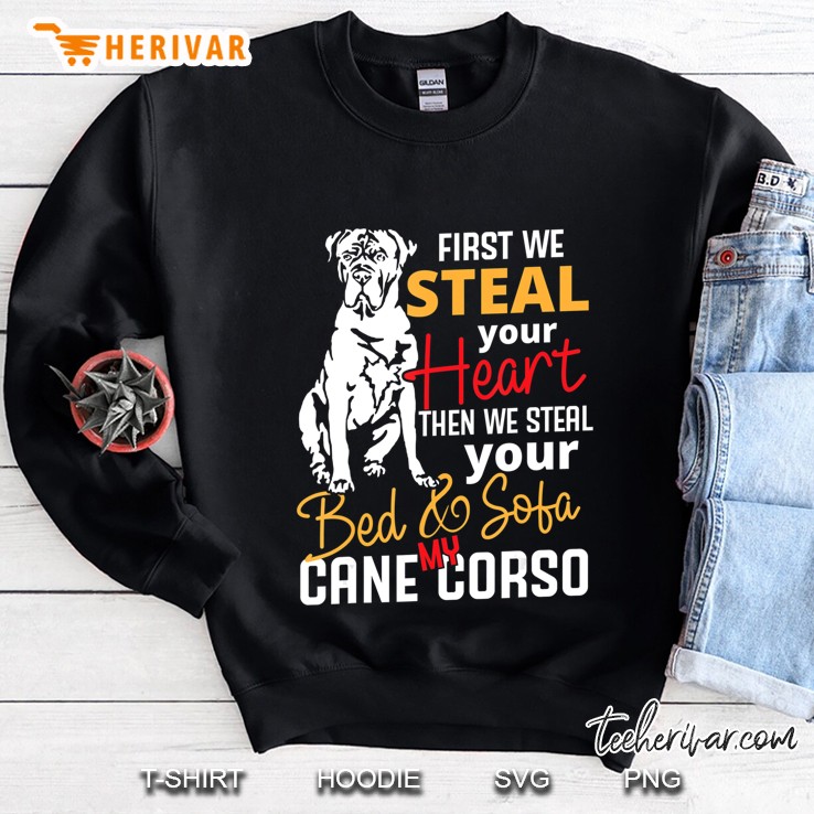 Cane Corso Herz Bett Sofa Lustiger Spruch Sweatshirt
