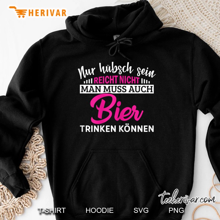 Damen Nur Hübsch Sein Reicht Nicht Man Muss Auch Bier Trinken Pink Mugs