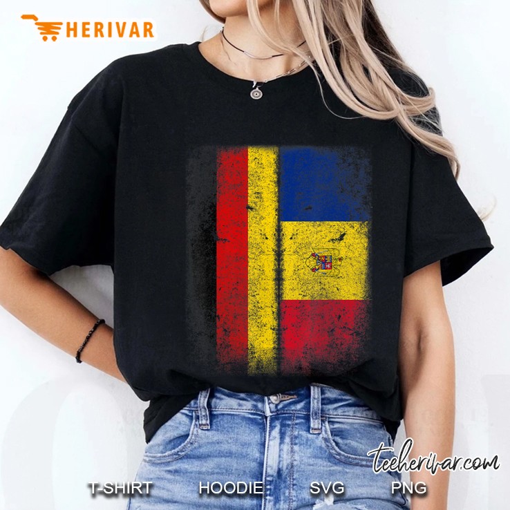 Deutsch Rumänische Flagge Deutschland Rumänien Hemd Ladies Tee