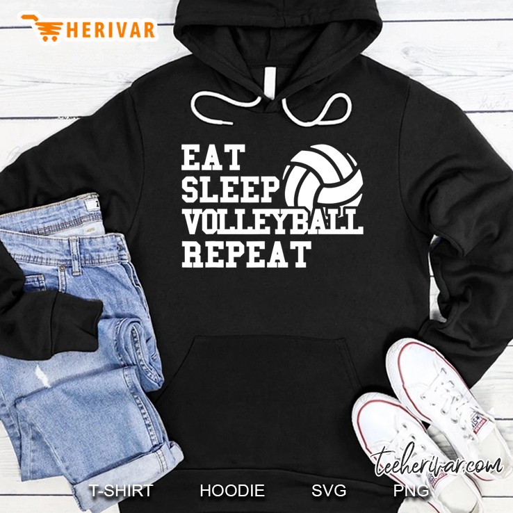 Eat Sleep Volleyball Repeat Funny Volleyball Player Novelty Mugs