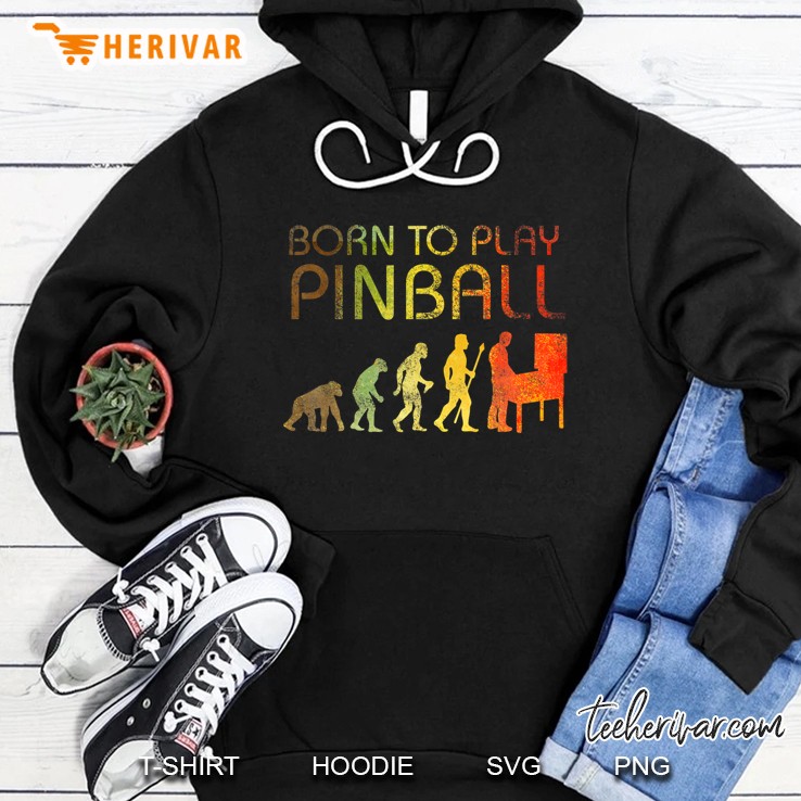 Funny Retro Pinball Geschenk The Human Evolution Hoodie