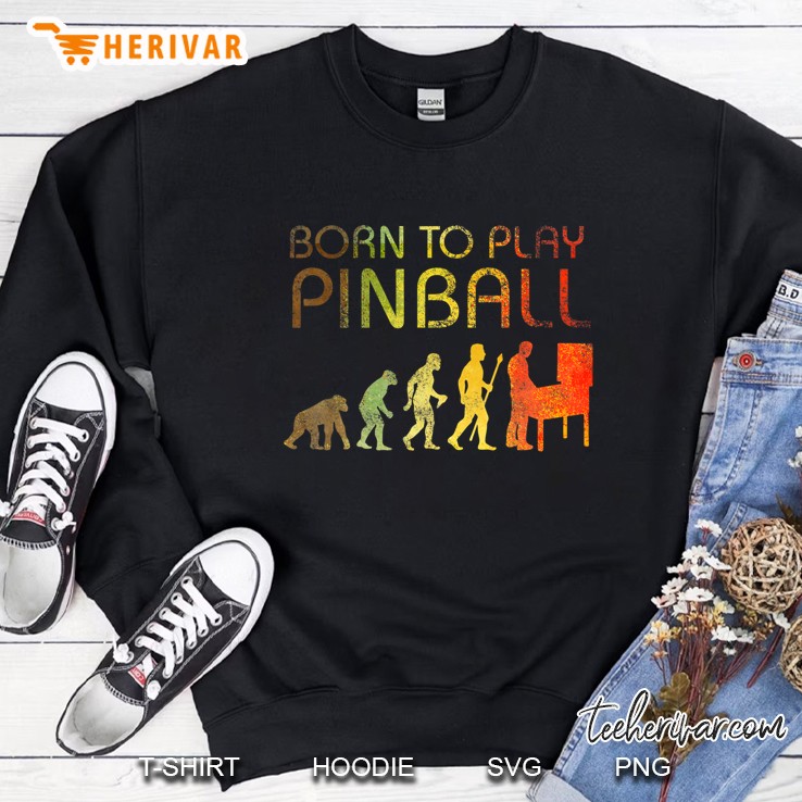 Funny Retro Pinball Geschenk The Human Evolution Sweatshirt