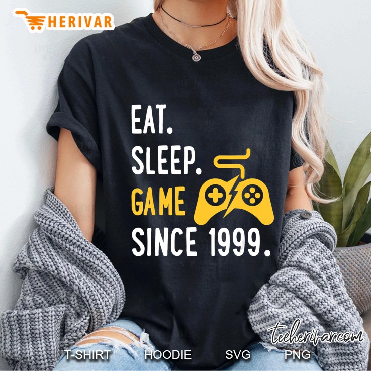 Geschenk Zum 21. Geburtstag Eat Sleep Game Seit 1999 Hoodie