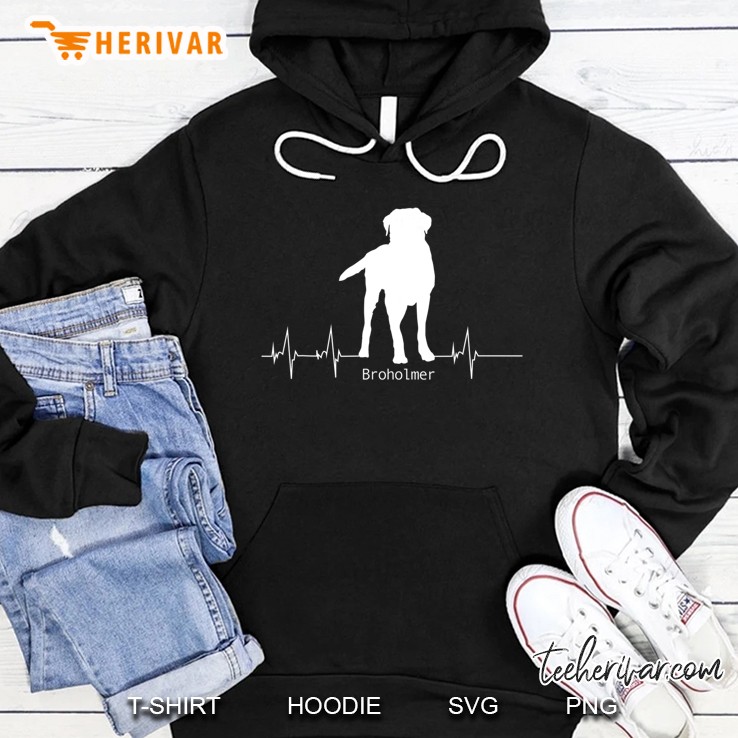 Herzschlag Pulslinie Design - Broholmer Geschenk Hoodie