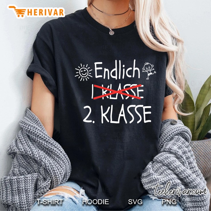 Kinder Endlich 2. Klasse Tshirt - Geschenk Zum Schulanfang Ladies Tee