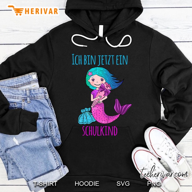 Kinder Süße Meerjungfrau Ich Bin Jetzt Ein Schulkind Hoodie