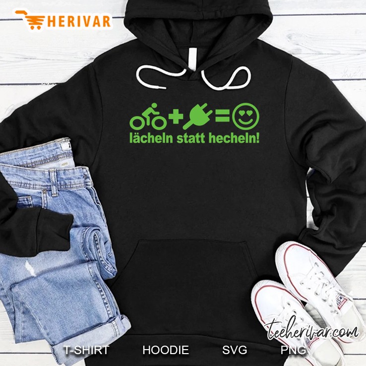 Lächeln Statt Hecheln Emtb Biker Radfahrer Ebike Hoodie