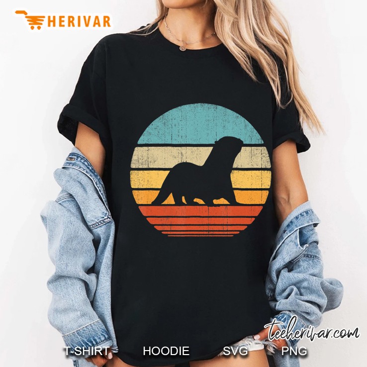 Otter Vintage 60S 70S Retro Gifts Zoo Animal Lover Men Women Ladies Tee