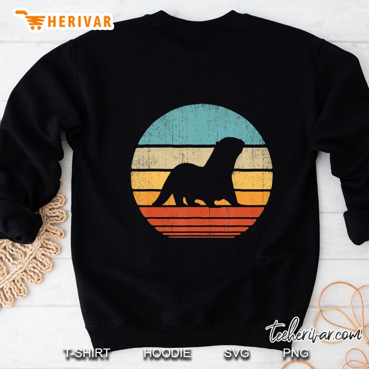 Otter Vintage 60S 70S Retro Gifts Zoo Animal Lover Men Women Sweatshirt