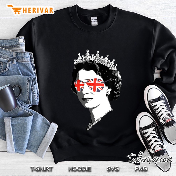 Queen Elizabeth Ii Sonnenbrillen Britische Krone Union Jack Sweatshirt