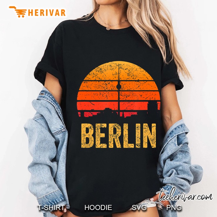 Vintage 80Er Retro Berlin Deutschland Souvenir Hoodie