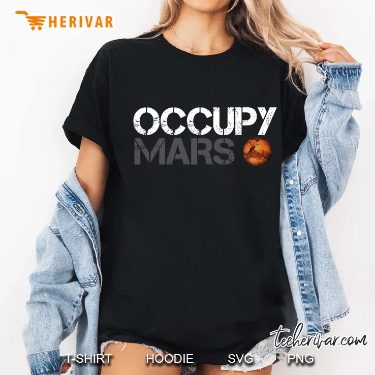 Occupy Mars White Hoodie