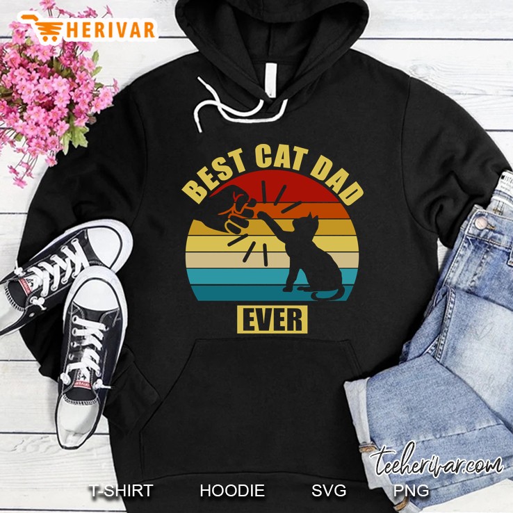 Vintage Best Cat Dad Ever Hoodie