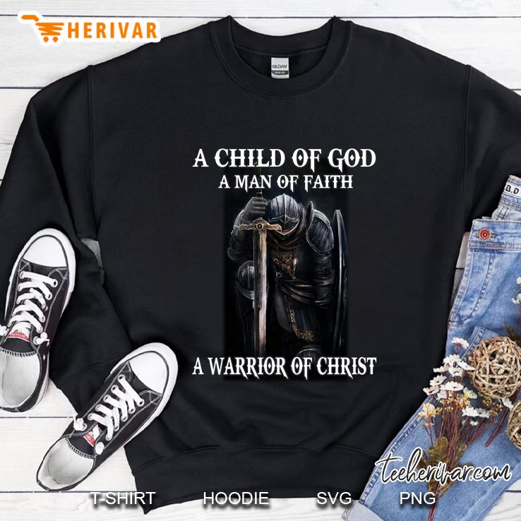 A Child Of God A Man Of Faith A Warrior Of Christ Kneeling Knight Version Mugs