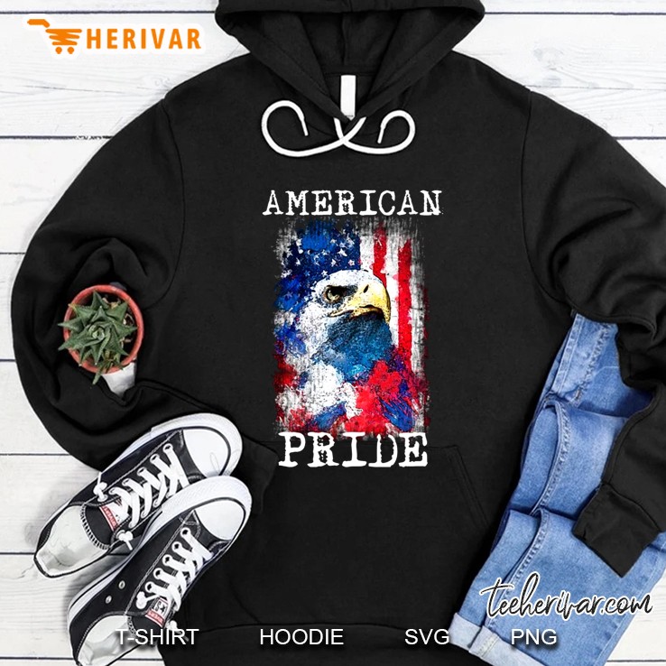 American Pride Bald Eagle And American Flag Version Hoodie