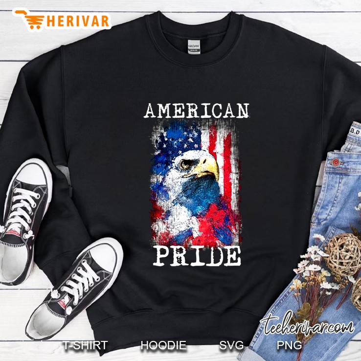 American Pride Bald Eagle And American Flag Version Sweatshirt
