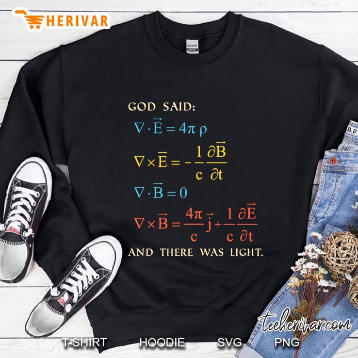 God Said And There Was Light Math Formulas Version Sweatshirt