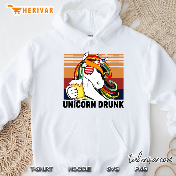 Unicorn Drunk Vintage Version Hoodie
