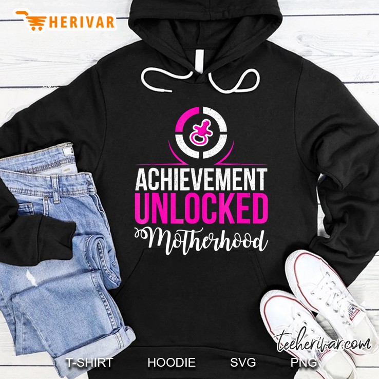 Achievement Unlocked Motherhood New Mom Announcement Mugs