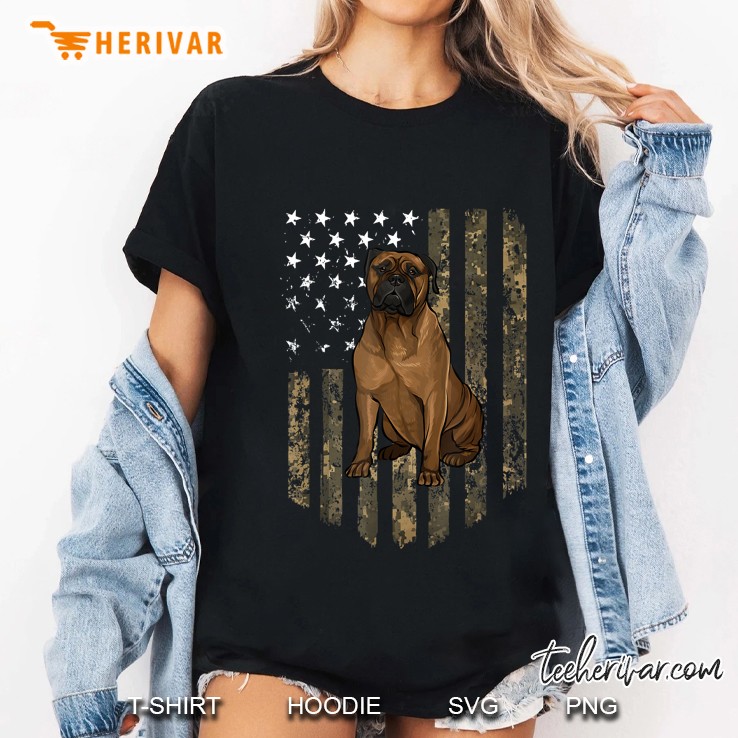 Camo American Flag Bullmastiff 4Th Of July Usa Hoodie